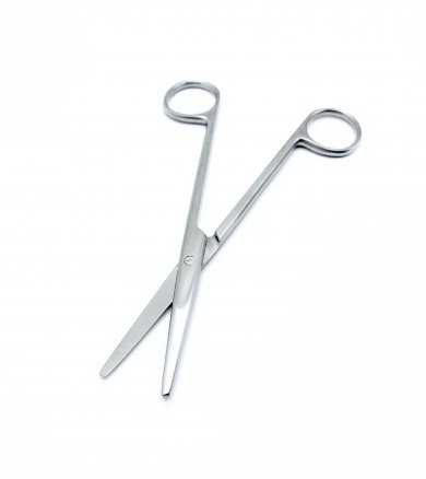 Ножиці по Metzenbaum, анатомічні, для розтину м'яких тканин, прямі, тупокінцеві. Довжина 14,5 см